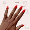 imageGlamnetic Press On Nails  Lilac Gray  Opaque Pale Light Lilac Gray Short Squoval False Nails Reusable Stick On Fake Nails with Glue  Salon Quality  15 Sizes  30 Nail Kit5Fiery Red