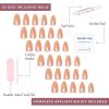 imageGlamnetic Press On Nails  Lilac Gray  Opaque Pale Light Lilac Gray Short Squoval False Nails Reusable Stick On Fake Nails with Glue  Salon Quality  15 Sizes  30 Nail KitMaple Glaze