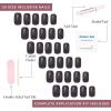 imageGlamnetic Press On Nails  Lilac Gray  Opaque Pale Light Lilac Gray Short Squoval False Nails Reusable Stick On Fake Nails with Glue  Salon Quality  15 Sizes  30 Nail KitCosmic