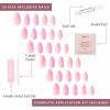 imageGlamnetic Press On Nails  Lilac Gray  Opaque Pale Light Lilac Gray Short Squoval False Nails Reusable Stick On Fake Nails with Glue  Salon Quality  15 Sizes  30 Nail KitWild Card