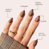 imageGlamnetic Press On Nails  Lilac Gray  Opaque Pale Light Lilac Gray Short Squoval False Nails Reusable Stick On Fake Nails with Glue  Salon Quality  15 Sizes  30 Nail KitTerra