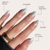 imageGlamnetic Press On Nails  Lilac Gray  Opaque Pale Light Lilac Gray Short Squoval False Nails Reusable Stick On Fake Nails with Glue  Salon Quality  15 Sizes  30 Nail KitBlueberry Icing