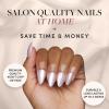 imageGlamnetic Press On Nails  Lilac Gray  Opaque Pale Light Lilac Gray Short Squoval False Nails Reusable Stick On Fake Nails with Glue  Salon Quality  15 Sizes  30 Nail KitSelenite