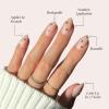 imageGlamnetic Press On Nails  Lilac Gray  Opaque Pale Light Lilac Gray Short Squoval False Nails Reusable Stick On Fake Nails with Glue  Salon Quality  15 Sizes  30 Nail KitNorth Star