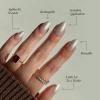imageGlamnetic Press On Nails  Lilac Gray  Opaque Pale Light Lilac Gray Short Squoval False Nails Reusable Stick On Fake Nails with Glue  Salon Quality  15 Sizes  30 Nail Kit3Hailey