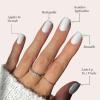 imageGlamnetic Press On Nails  Lilac Gray  Opaque Pale Light Lilac Gray Short Squoval False Nails Reusable Stick On Fake Nails with Glue  Salon Quality  15 Sizes  30 Nail KitLilac Gray