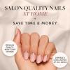 imageGlamnetic Press On Nails  Lilac Gray  Opaque Pale Light Lilac Gray Short Squoval False Nails Reusable Stick On Fake Nails with Glue  Salon Quality  15 Sizes  30 Nail Kit2Goal Digger