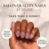 imageGlamnetic Press On Nails  Lilac Gray  Opaque Pale Light Lilac Gray Short Squoval False Nails Reusable Stick On Fake Nails with Glue  Salon Quality  15 Sizes  30 Nail Kit7Fairy Dust
