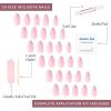 imageGlamnetic Press On Nails  Lilac Gray  Opaque Pale Light Lilac Gray Short Squoval False Nails Reusable Stick On Fake Nails with Glue  Salon Quality  15 Sizes  30 Nail KitWinter Storm