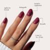 imageGlamnetic Press On Nails  Lilac Gray  Opaque Pale Light Lilac Gray Short Squoval False Nails Reusable Stick On Fake Nails with Glue  Salon Quality  15 Sizes  30 Nail KitBerry Maroon