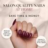 imageGlamnetic Press On Nails  Lilac Gray  Opaque Pale Light Lilac Gray Short Squoval False Nails Reusable Stick On Fake Nails with Glue  Salon Quality  15 Sizes  30 Nail KitBerry Maroon