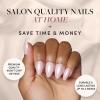 imageGlamnetic Press On Nails  Lilac Gray  Opaque Pale Light Lilac Gray Short Squoval False Nails Reusable Stick On Fake Nails with Glue  Salon Quality  15 Sizes  30 Nail KitFirst Kiss