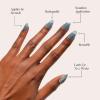 imageGlamnetic Press On Nails  Lilac Gray  Opaque Pale Light Lilac Gray Short Squoval False Nails Reusable Stick On Fake Nails with Glue  Salon Quality  15 Sizes  30 Nail KitBaby Blues