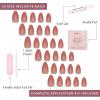 imageGlamnetic Press On Nails  Lilac Gray  Opaque Pale Light Lilac Gray Short Squoval False Nails Reusable Stick On Fake Nails with Glue  Salon Quality  15 Sizes  30 Nail KitRose