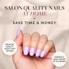 imageGlamnetic Press On Nails  Lime Green  Opaque Bright Neon Green Short Oval Fake Nails Reusable  15 Sizes  30 Nail Kit3Lilac
