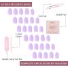 imageGlamnetic Press On Nails  Lime Green  Opaque Bright Neon Green Short Oval Fake Nails Reusable  15 Sizes  30 Nail Kit3Lilac