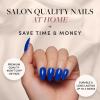 imageGlamnetic Press On Nails  Lime Green  Opaque Bright Neon Green Short Oval Fake Nails Reusable  15 Sizes  30 Nail Kit4Cobalt Blue