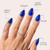 imageGlamnetic Press On Nails  Lime Green  Opaque Bright Neon Green Short Oval Fake Nails Reusable  15 Sizes  30 Nail Kit4Cobalt Blue