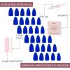imageGlamnetic Press On Nails  Lime Green  Opaque Bright Neon Green Short Oval Fake Nails Reusable  15 Sizes  30 Nail Kit4Cobalt Blue