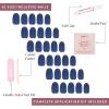 imageGlamnetic Press On Nails  Lime Green  Opaque Bright Neon Green Short Oval Fake Nails Reusable  15 Sizes  30 Nail Kit5Regal Blue