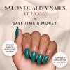 imageGlamnetic Press On Nails  Lime Green  Opaque Bright Neon Green Short Oval Fake Nails Reusable  15 Sizes  30 Nail Kit6Emerald Green