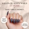 imageGlamnetic Press On Nails  Lime Green  Opaque Bright Neon Green Short Oval Fake Nails Reusable  15 Sizes  30 Nail KitAsh Gray
