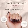 imageGlamnetic Press On Nails  Lime Green  Opaque Bright Neon Green Short Oval Fake Nails Reusable  15 Sizes  30 Nail KitBark Brown