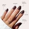 imageGlamnetic Press On Nails  Lime Green  Opaque Bright Neon Green Short Oval Fake Nails Reusable  15 Sizes  30 Nail KitBark Brown