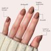 imageGlamnetic Press On Nails  Lime Green  Opaque Bright Neon Green Short Oval Fake Nails Reusable  15 Sizes  30 Nail KitChocolate Brown