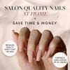 imageGlamnetic Press On Nails  Lime Green  Opaque Bright Neon Green Short Oval Fake Nails Reusable  15 Sizes  30 Nail KitExposed