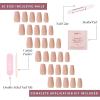 imageGlamnetic Press On Nails  Lime Green  Opaque Bright Neon Green Short Oval Fake Nails Reusable  15 Sizes  30 Nail KitExposed