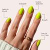 imageGlamnetic Press On Nails  Lime Green  Opaque Bright Neon Green Short Oval Fake Nails Reusable  15 Sizes  30 Nail KitLime Green