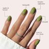imageGlamnetic Press On Nails  Lime Green  Opaque Bright Neon Green Short Oval Fake Nails Reusable  15 Sizes  30 Nail KitMoss Green