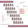 imageGlamnetic Press On Nails  Lime Green  Opaque Bright Neon Green Short Oval Fake Nails Reusable  15 Sizes  30 Nail KitPure Gray