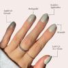 imageGlamnetic Press On Nails  Lime Green  Opaque Bright Neon Green Short Oval Fake Nails Reusable  15 Sizes  30 Nail KitPure Gray