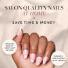imageGlamnetic Press On Nails  Periwinkle  Short Almond Purple Glossy Lavender Fake Nails Reusable Spring Nails  15 Sizes  30 Nail Kit with Glue3All Time Love