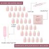 imageGlamnetic Press On Nails  Periwinkle  Short Almond Purple Glossy Lavender Fake Nails Reusable Spring Nails  15 Sizes  30 Nail Kit with Glue3All Time Love