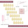 imageGlamnetic Press On Nails  Periwinkle  Short Almond Purple Glossy Lavender Fake Nails Reusable Spring Nails  15 Sizes  30 Nail Kit with Glue4Pastel Yellow