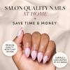 imageGlamnetic Press On Nails  Periwinkle  Short Almond Purple Glossy Lavender Fake Nails Reusable Spring Nails  15 Sizes  30 Nail Kit with GlueBetter Half
