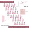 imageGlamnetic Press On Nails  Periwinkle  Short Almond Purple Glossy Lavender Fake Nails Reusable Spring Nails  15 Sizes  30 Nail Kit with GlueBetter Half