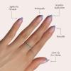 imageGlamnetic Press On Nails  Periwinkle  Short Almond Purple Glossy Lavender Fake Nails Reusable Spring Nails  15 Sizes  30 Nail Kit with GlueFrench Lilac