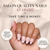imageGlamnetic Press On Nails  Periwinkle  Short Almond Purple Glossy Lavender Fake Nails Reusable Spring Nails  15 Sizes  30 Nail Kit with GlueFrench Pearl