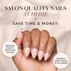 imageGlamnetic Press On Nails  Periwinkle  Short Almond Purple Glossy Lavender Fake Nails Reusable Spring Nails  15 Sizes  30 Nail Kit with GlueGold Standard