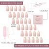 imageGlamnetic Press On Nails  Periwinkle  Short Almond Purple Glossy Lavender Fake Nails Reusable Spring Nails  15 Sizes  30 Nail Kit with GlueGold Standard