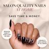 imageGlamnetic Press On Nails  Periwinkle  Short Almond Purple Glossy Lavender Fake Nails Reusable Spring Nails  15 Sizes  30 Nail Kit with GlueLove Me Not