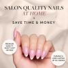 imageGlamnetic Press On Nails  Periwinkle  Short Almond Purple Glossy Lavender Fake Nails Reusable Spring Nails  15 Sizes  30 Nail Kit with GlueLovers Blush
