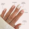 imageGlamnetic Press On Nails  Periwinkle  Short Almond Purple Glossy Lavender Fake Nails Reusable Spring Nails  15 Sizes  30 Nail Kit with GlueLovey Dovey