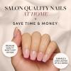 imageGlamnetic Press On Nails  Periwinkle  Short Almond Purple Glossy Lavender Fake Nails Reusable Spring Nails  15 Sizes  30 Nail Kit with GlueMacarons