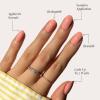 imageGlamnetic Press On Nails  Periwinkle  Short Almond Purple Glossy Lavender Fake Nails Reusable Spring Nails  15 Sizes  30 Nail Kit with GluePeach Coral