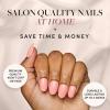 imageGlamnetic Press On Nails  Periwinkle  Short Almond Purple Glossy Lavender Fake Nails Reusable Spring Nails  15 Sizes  30 Nail Kit with GluePeach Coral